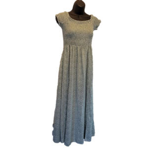 Pretty floral peasant maxi dress, large.